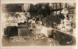 Japanese Tea House Interior at Cliff House Postcard
