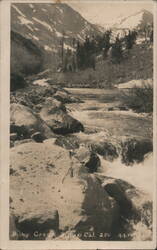 Bishop Creek with Snow-Capped Mountains Postcard
