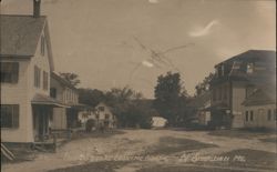 The Square Looking North, North Shapleigh Postcard