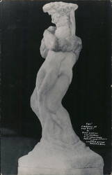 The Embrace of Theured Sculpture by Rose O'Neill Postcard