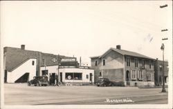 Bangor, MI Street Scene with Firestone Shop Postcard