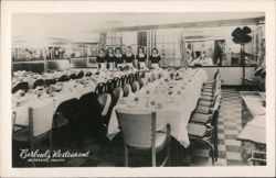 Barbouls Restaurant Interior with Waitstaff Postcard
