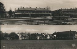 Kil Railway Station and Town View Postcard