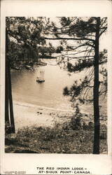 The Red Indian Lodge at Sioux Point, Canada Postcard