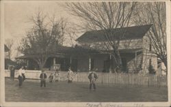 People in Flooded Street with Tabler Residence Postcard