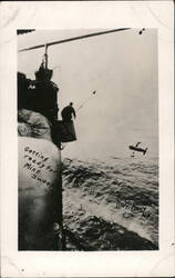 Getting ready for Mine Sweeping Postcard