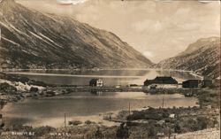 Bennett, BC - Lake Bennett with White Pass & Yukon Railway Postcard
