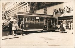 Cable Car 511 Turning at Washington & Jackson Sts. Postcard