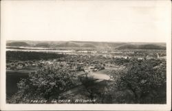 Prairie du Chien, Wisconsin River Valley View Postcard