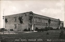High School, Monona, Iowa Postcard
