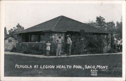 Pergola at Legion Health Pool, Saco, MT Postcard