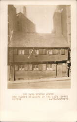 The Paul Revere House - Oldest Building in Boston (1676) Postcard