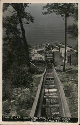 Cable Car, Swimming Pool at Three Oaks, Gamaliel Postcard