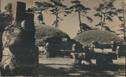 Royal Tombs with Stone Statues and Mounds Postcard