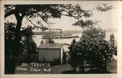 S.S. Toronto Paddle Steamer from Cabin No. 5 Postcard