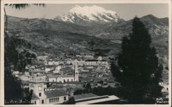 La Paz, Bolivia Cityscape with Snow-Capped Mountains Postcard