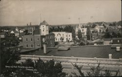 Birds-Eye View of Tomahawk, WI, Keyed Buildings Postcard