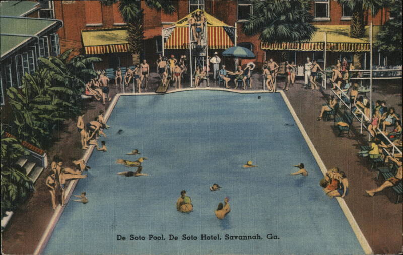 De Soto Pool and Hotel, Savannah, GA Georgia