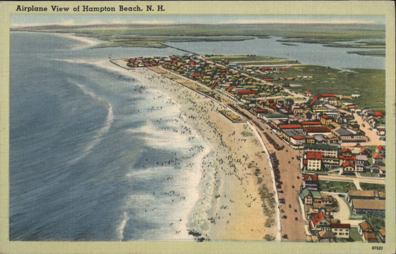 Airplane View of Hampton Beach, N. H. New Hampshire