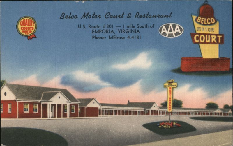 Belco Motor Court & Restaurant Emporia Virginia