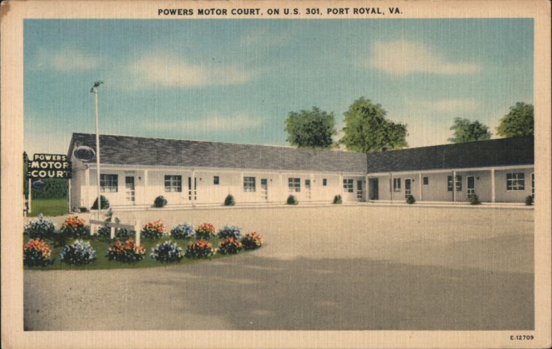 Powers Motor Court on US 301, Port Royal, VA Virginia