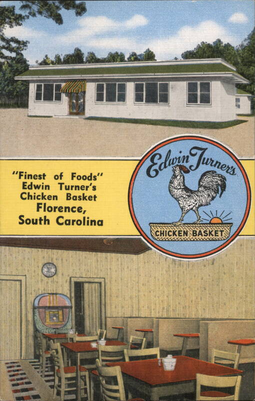 Edwin Turner's Chicken Basket Restaurant & Interior, Florence, SC South Carolina