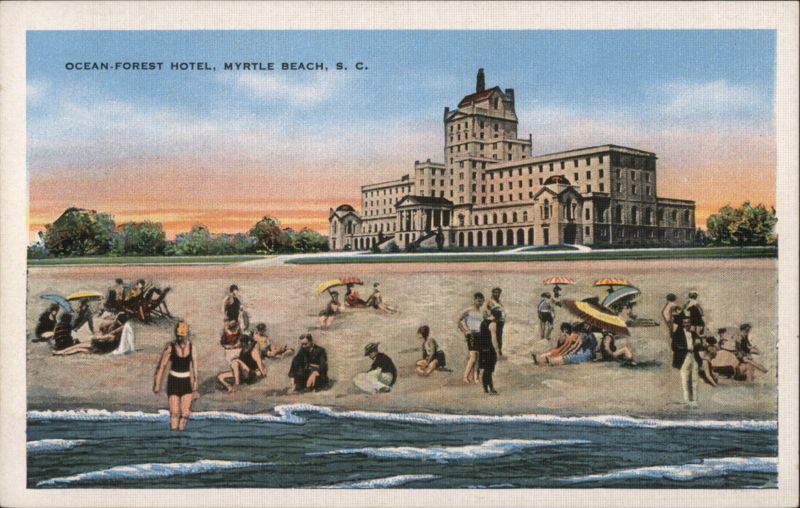 Ocean-Forest Hotel and Beach Life, Myrtle Beach, SC South Carolina