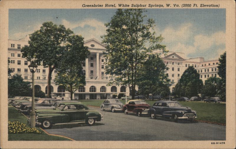 Greenbrier Hotel (2000 Ft. Elevation) White Sulphur Springs West Virginia