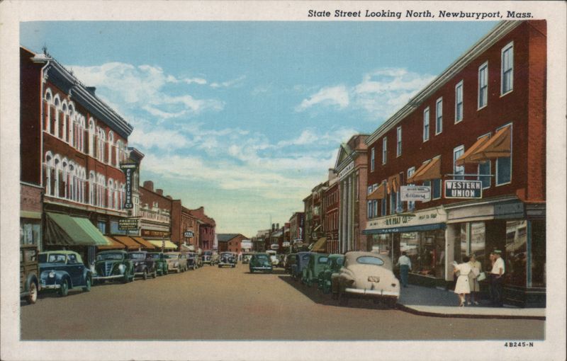 State Street Looking North, Newburyport, Mass. Massachusetts