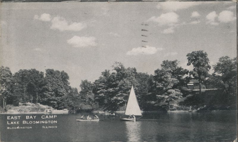 East Bay Camp, Lake Bloomington, Illinois with Sailboat