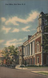Post Office, New Bern, NC Postcard