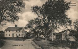 Daniel Webster's Birthplace and Old Elm, Franklin, NH Postcard