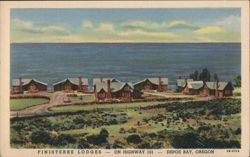 Finisterre Lodges on Highway 101, Depoe Bay Postcard