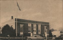 U.S. Post Office Building, Manchester, GA Postcard