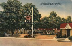 Parkway Court Motel - Hot Springs National Park, AR Postcard