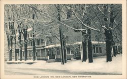 Snowy New London Inn, New London, NH Postcard