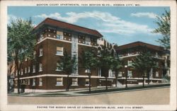 Benton Court Apartments at 1030 Benton Blvd. Postcard