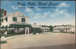 Vicki Villa Hotel Court, Elizabeth City, NC Postcard
