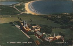 St. George's School and Second Beach, Middletown, R.I. Postcard