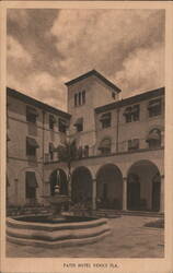 Patio of Hotel Venice, Florida Postcard