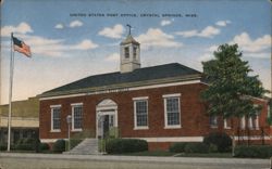 United States Post Office, Crystal Springs, MISS. Postcard