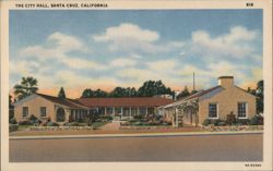 The City Hall, Santa Cruz, California Postcard