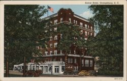 Eutaw Hotel with American Flag Postcard