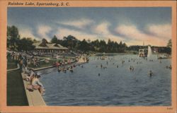 Rainbow Lake - Spartanburg SC Swimming Hole Postcard