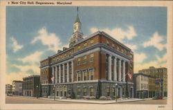 New City Hall, Hagerstown, MD Postcard