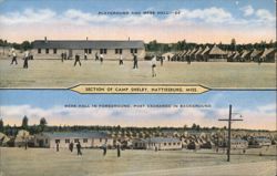 Camp Shelby: Mess Halls, Barracks & Playground Postcard