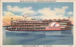 Streckfus Steamers Incorporated Postcard