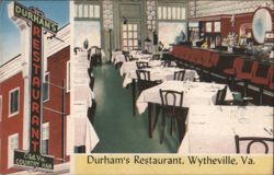 Durham's Restaurant Postcard