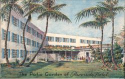 The Patio Garden of Riverside Hotel, Fort Lauderdale Postcard