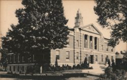 Town Hall, Watertown, Massachusetts Postcard